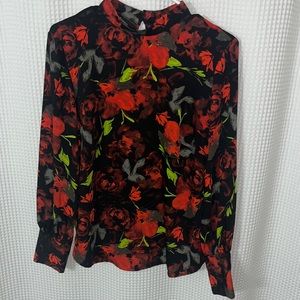 Mossimo rose long sleeve blouse size M